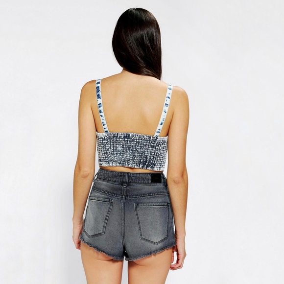 🚫SOLD🚫 Urban Outfitters Acid Wash Denim Bra - Picture 2 of 7